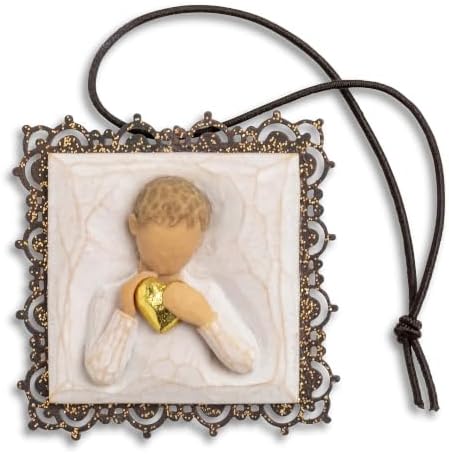 Willow Tree Holy Family, Sculpted Hand-Painted Hanging Ornament | Sentimental Keepsake Gift for Loved Ones, Cast from a Susan Lordi Original Carving, Cast Resin, Ready to Hang