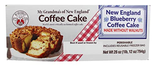My Grandma's New England Blueberry Coffee Cake - Moist and Flavorful Coffee Cake - Maple Sweetened Cake for Special Occasions - 1.75 Pound (My
