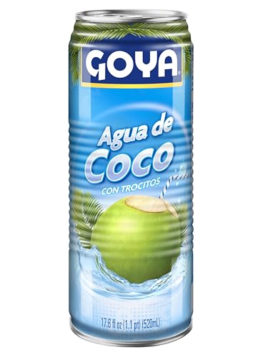 Goya Foods Coconut Water with Pulp, 17.6 Ounce (Pack of 12)