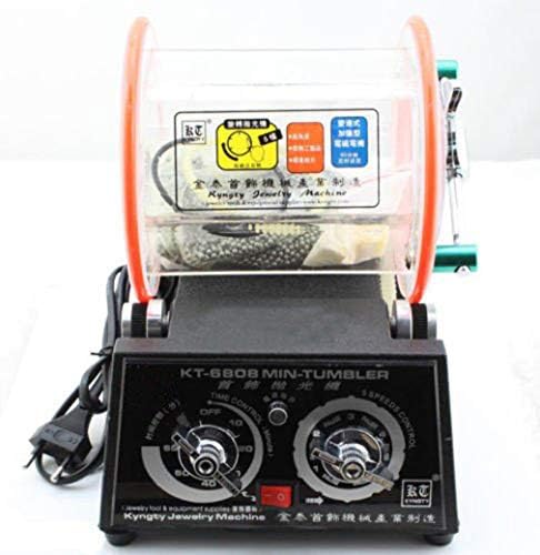 110V 45W Rotary Tumbler Polisher Jewelry Polishing Finishing Machine with Polishing Bead