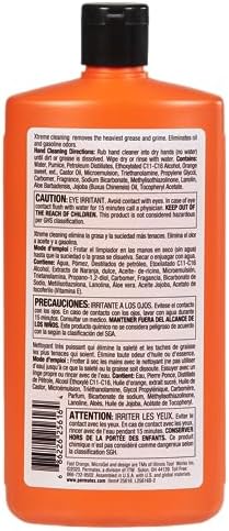 Fast Orange 25108 Pumice Lotion, Heavy Duty Hand Cleaner, Natural Citrus Scent, Waterless Cleaner For Mechanics, Strong Grease Fighter, 7.5 oz