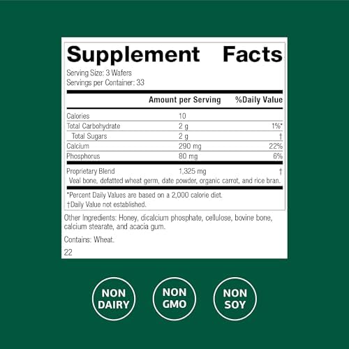 Standard Process Calcifood - Calcium Supplement for Bone Strength & Calcium Absorption - Bone Health Support for Women & Men - Non-Dairy & Non-Soy