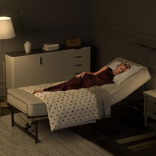 Adjustable Bed Frame Twin XL Electric Adjustable Bed Base | Head & Foot Incline, Ultra Quiet Motor, Remote Control, Fits Most Mattresses, Reduces Snoring & Boosts Circulation
