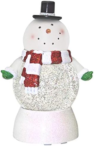 Roman 7.5" H Lighted Swirl Snowman, Glitter Confetti Lantern, USB or Battery Operated, Christmas Decor, Holiday Accent, Gift