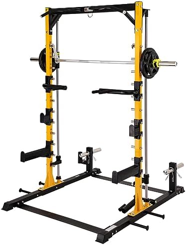 Altas Strength 3035 Half Smith Machine Power Cage with 1000 lb Capacity | Guided lifting station with landmine, pull-up bar, safety catches