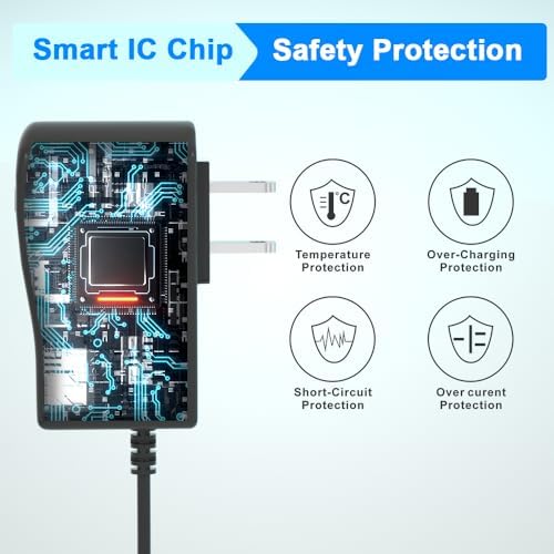 9.8ft Extra Long 6V 2A Power Supply Adapter for ProForm Elliptical，Power Cord for Smart Strider 480 490 500 600 LE, 390 395 475 510 E, 510 EX