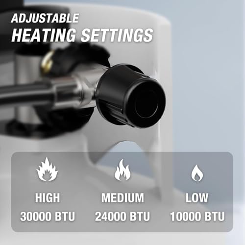30000 BTU Propane Heater Outdoor, Double Tank Top Cordless Radiant Gas Heater, Tip-Over Protection, Safety Shut-off Valve for Patio, Camping, Fishing