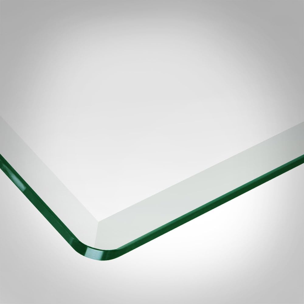 24" x 48" Rectangle Glass Table Top, 1/4" Thick Clear Tempered Replacement Glass, Flat Polished Edge & Eased Corners for Coffee, Dining, Patio Tables & Furniture Protection