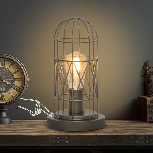 Touch Control Table Lamp, 3 Way Dimmable Lamp, Industrial Bedside Lamp