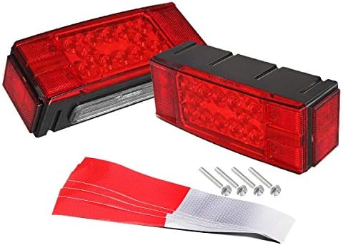 Partsam 12V LED Submersible Low Profile Rectangular Trailer Lights