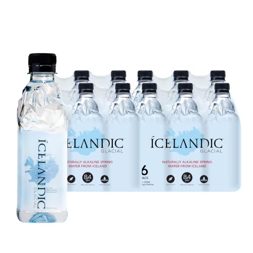 Icelandic Glacial Natural Spring Alkaline Water, 16.9 Fl Oz (Pack of 24) | Natural Spring Alkaline Water