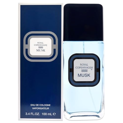Royal Copenhagen Musk Eau de Cologne Spray for Men, 3.4 Ounce