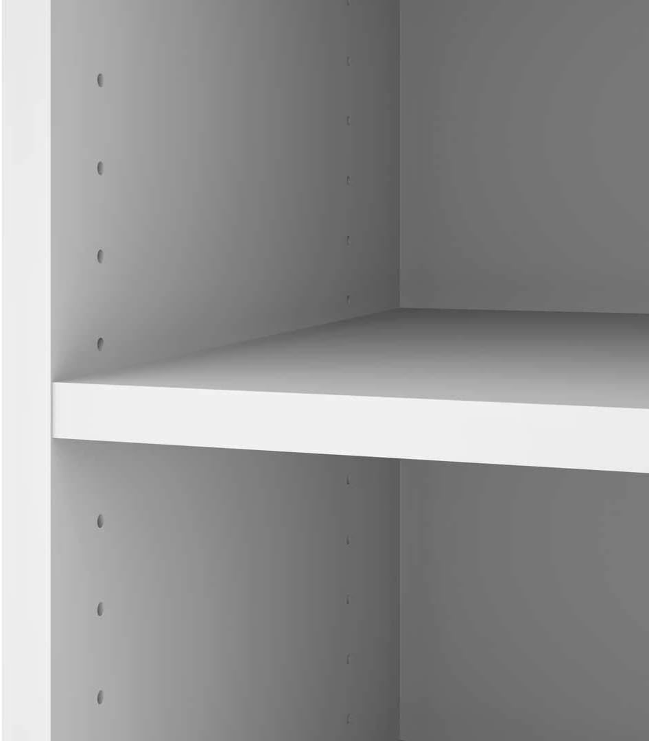 Bestar Versatile Small Closet Organizer, 36-inch White Wardrobe for Bedroom, Mudroom, Entryway, or Kitchen Pantry