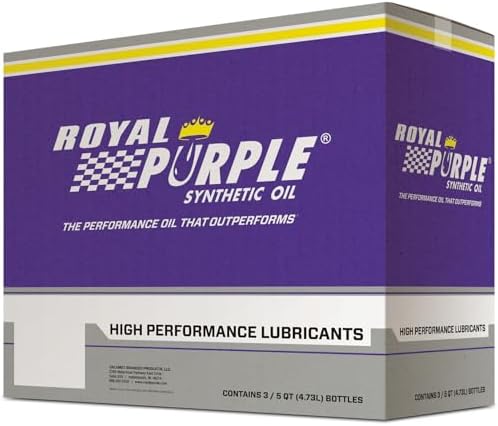 Royal Purple HMX w/Synerlec | High Mileage SAE 5W-20 Premium Synthetic Motor Oil | 5 Quart | SKU: 17518 | Pack of 3