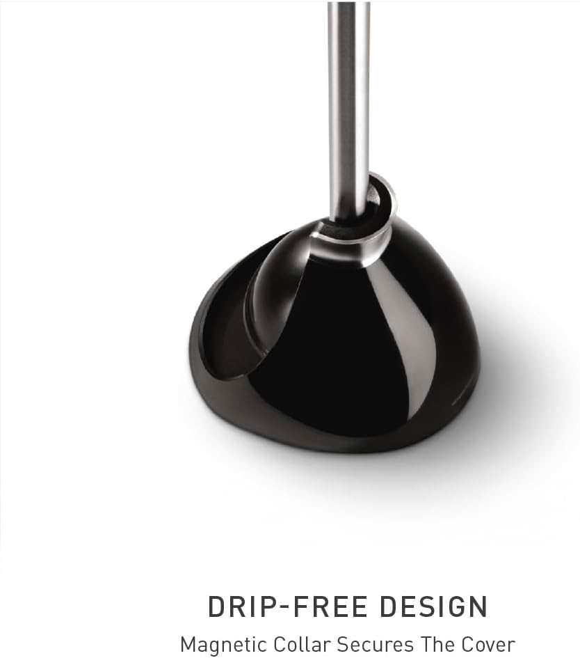 simplehuman Toilet Brush with Caddy Stainless Steel, Black