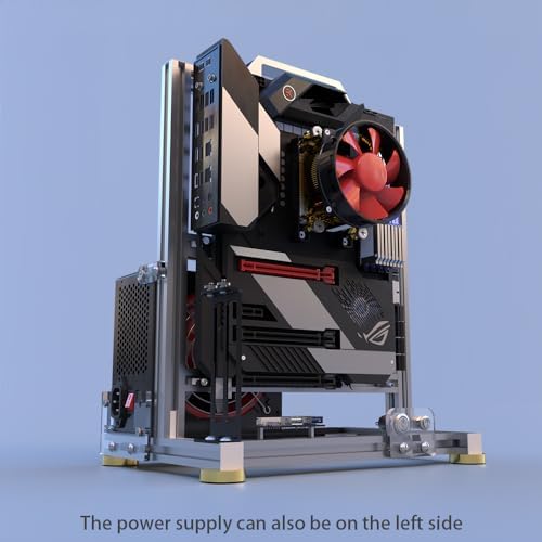 DIY Open Frame PC Chassis, Aluminum Computer Case, Supports ITX Motherboard, Excellent Cooling, Type-C Support