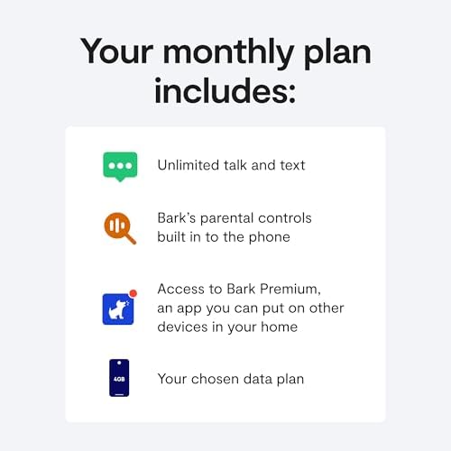 Bark Phone - Safest Phone for Kids & Teens - Monitor Texts, Social Media