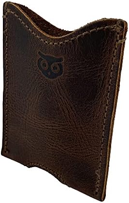 Hide & Drink, Rustic Leather Pocket Sleeve Wallet, for Easy Travelers, Commuters, Card Holder Handmade, Includes 101 Year Warranty