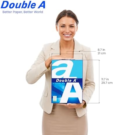 Double A Printing Paper A4 - 500 Sheets - 80GSM- Dimensions 8.3" x 11.7" - White