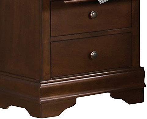Benjara Benzara Wooden Nightstand with Hidden Drawer, Brown,