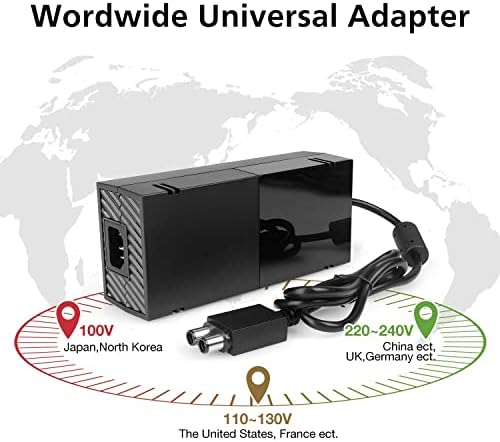 YAEYE Power Supply Brick for Xbox One with Power Cord, (Low Noise Version) AC Adapter Power Supply Charge Compatible with Xbox One Console