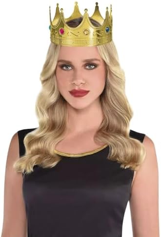 Luxurious Gold Royal Crowns - 0.75" x 8" (1 Pc) - Perfect for Parties, Regal Decor & Royalty-Themed Events