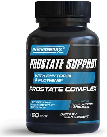PrimeGENIX - Prostate Health Supplements for Men - Saw Palmetto, Pygeum Africanum, & Zinc - Hormonal & Prostate Support 60 Capsules