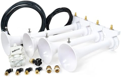 HornBlasters Shocker XL Train Horns Only - US Made Horns - 147.7 Actual dB