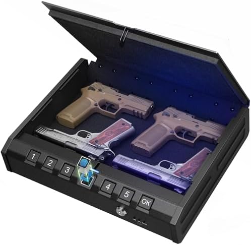 ONNAIS Iron SE Biometric Gun Safe for Handgun with Fingerprint Keypad Lock
