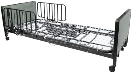 Fully Electric Hospital Bed Set - Foam Mattress, Half Rails Included - Enhanced Comfort, Convenience