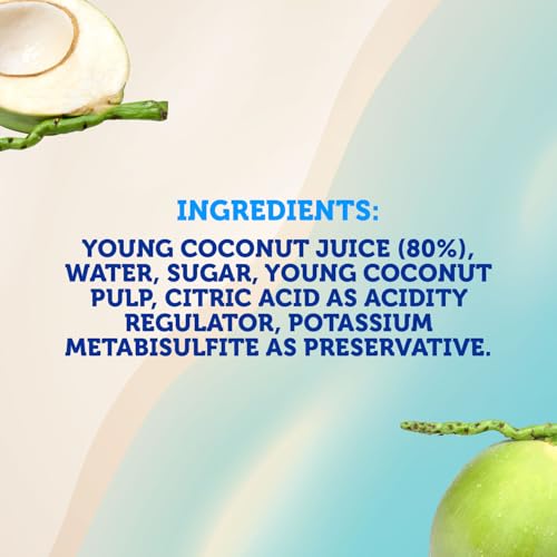 Goya Foods Coconut Water with Pulp, 17.6 Ounce (Pack of 12)