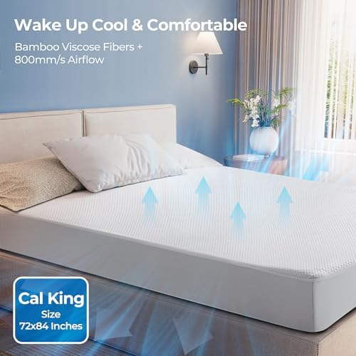 TASTELIFE Queen Waterproof Mattress Protector, Microfiber, 60x80 Inches | 8"-21" Deep Pocket Smooth Fitted Cover, Soft Breathable & Noiseless, Vinyl-Free Machine Washable