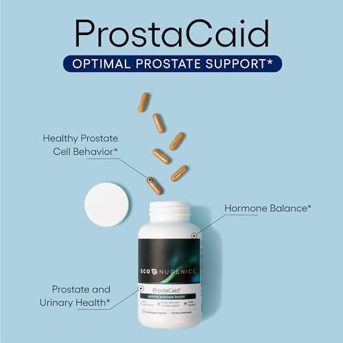 EcoNugenics ProstaCaid – Prostate Health Supplement for Men with Saw Palmetto Extract, Berberine, Turmeric BCM-95 Circumin, Quercetin, DIM