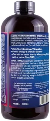 Liquid Mega MultiVitamins & Minerals 16oz. [Health and Beauty] | Health and Beauty