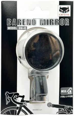 CATEYE BM-45 Bar End Mirror | Road, MTB and Gravel Bikes, Durable Aluminum with Scratch-Resistant Glass, Visibility and Safety for Cyclists