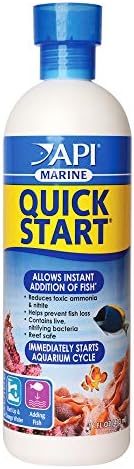 API MARINE QUICK START Saltwater And Reef Aquarium Nitrifying Bacillus 16-Ounce Bottle