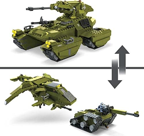MEGA Halo Toy Building Sets, UNSC Scorpion Clash Tank with 993 Pieces, 5 Micro Action Figures and Display Stands, for Collectors
