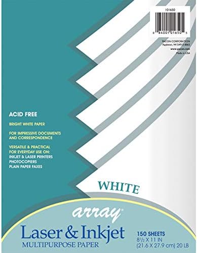 Pacon 101650 Multi-Purpose Paper, White, Letter - 8-1/2" X 11"