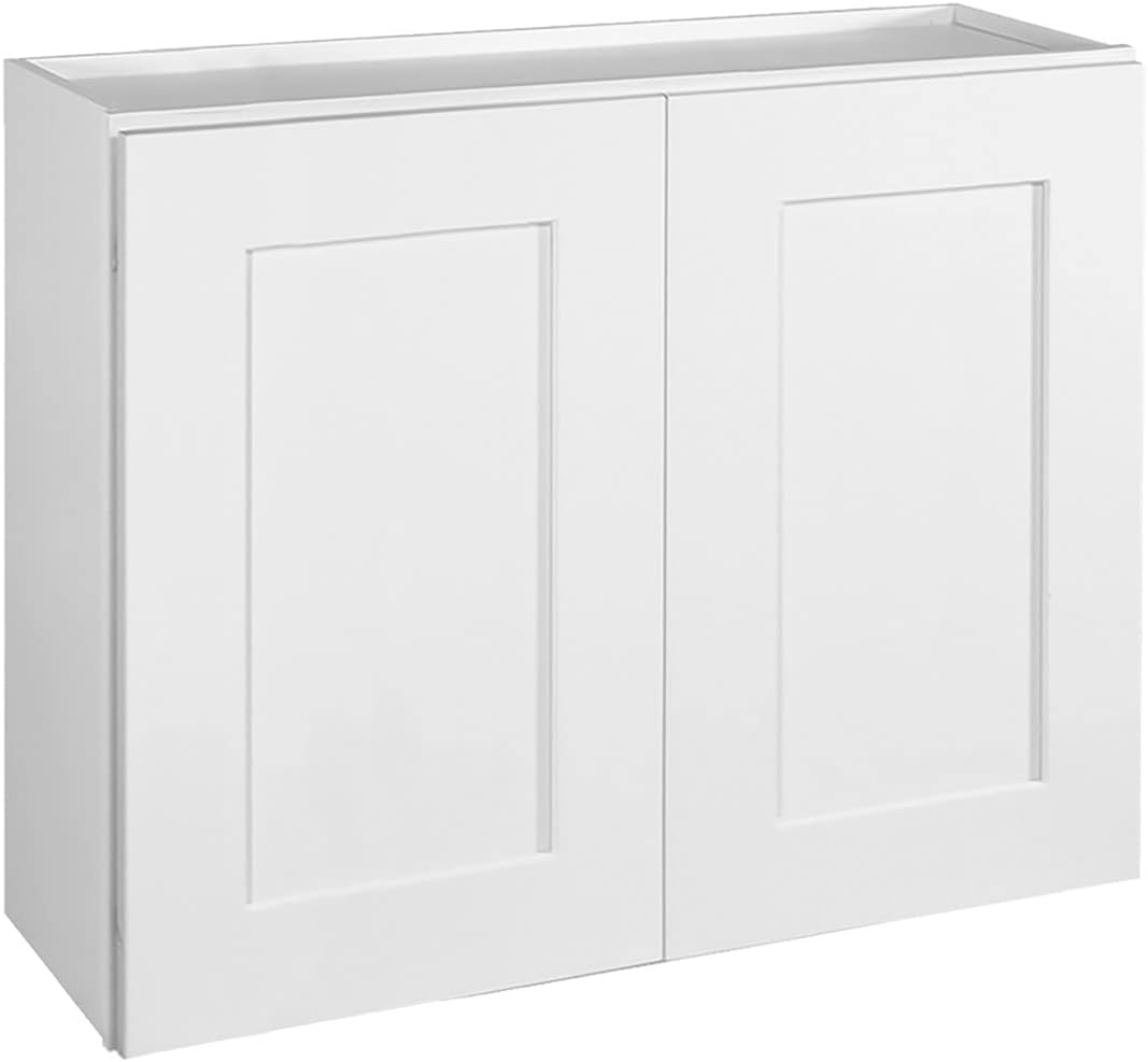 Design House Brookings Kitchen Wall Cabinet, 24", White | Adjustable Shelves, Adjustable Hinges, Wall Mount, Contemporary/Modern, Wood, Kitchen, 561571