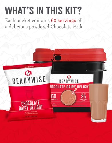 READYWISE Whey Powdered Milk Alternative Bucket, 120 Servings