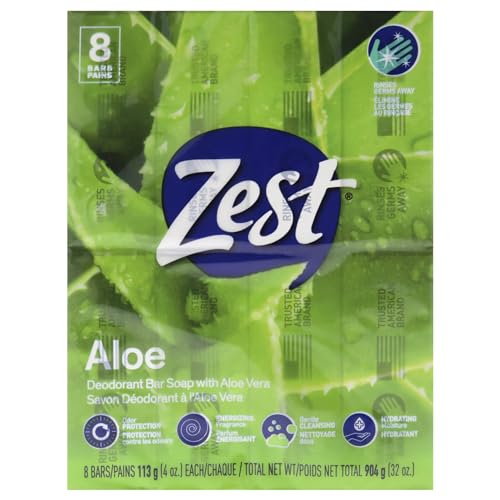 Zest Bar Soap - 8 Bars - Enriched With Cocoa Butter And Shea for Ultra Moisturizing Cleansing - Leaves Your Body Feeling Silky Smooth And Deeply Moisturized | Enriched With Cocoa Butter And Shea, Ultra Moisturizing Cleansing, Leaves Your Body Feeling Sil…