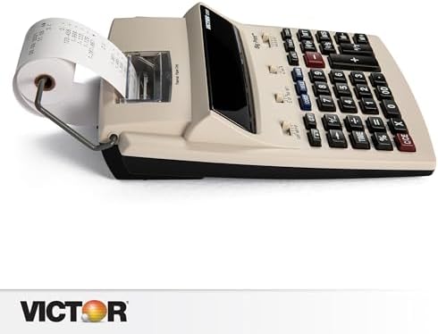 Victor 1310 Big Print Printing Calculator, 12-Digit LED Display, Fast Ink-Free Printing (8.0 LPS), Cost/Sell/Margin Keys, Advanced Business Functions