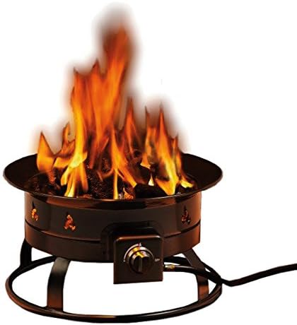 Heininger 5995 58,000 BTU Portable Propane Smokeless Outdoor Gas Fire Pit Black
