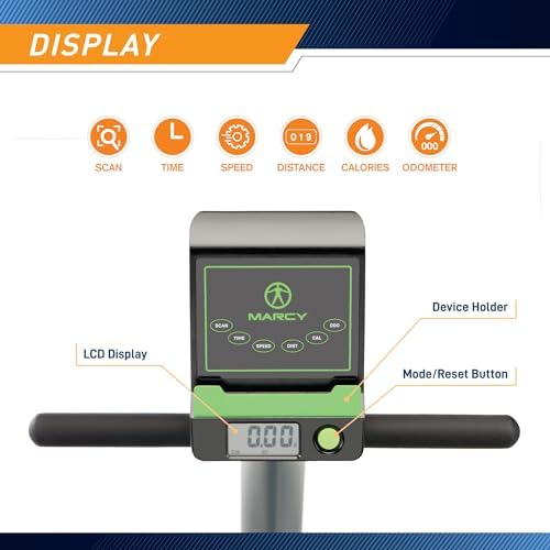 Marcy Magnetic Recumbent Exercise Bike For Home and Home Gym, With Digital Monitor And Quick Adjustable Seat NS-1206R
