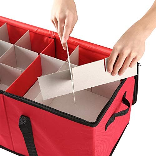Sattiyrch Christmas Ornament Storage Box,Box Contributes Slots for 128 Holiday Ornaments 3-Inch