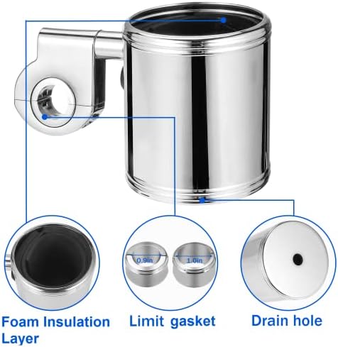 Motorcycle Handlebar Mount, Cup Drink Water Bottle Holder for Handlebar, Armrest, Roll Bar