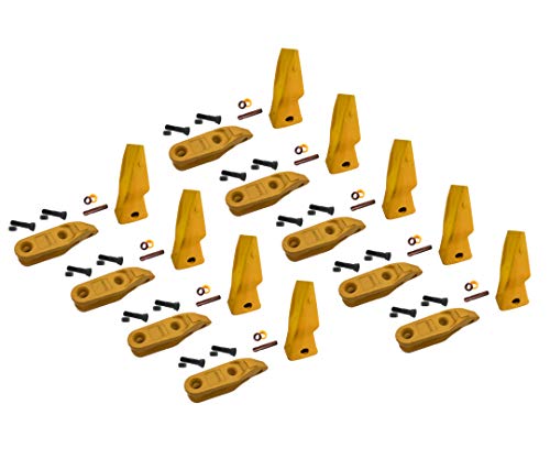 CAT Style J250 Bolt-On Wheel Loader Center Adapter/Shank, HD Abrasion Bucket Tooth & Pin- 1U-0257, 9N-4253 (3)