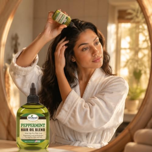 Difeel Peppermint Hair Oil Blend - Travel Size 2.5 ounce