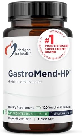 Designs for Health GastroMend HP - Gut Health Supplements - Gut Mucosa Support with Mastic Gum + DGL Licorice + 'Vitamin U' - May Help Occasional
