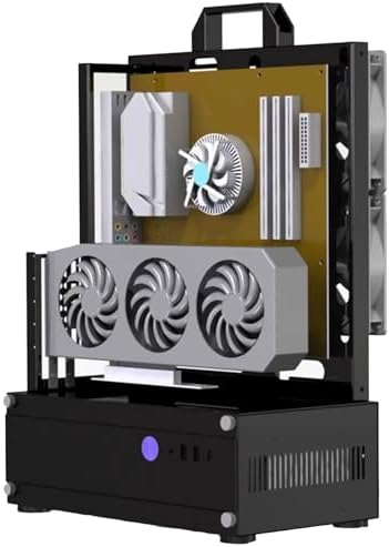 PC Test Bench ATX Case Open Frame Computer Case, Upgraded Version Portable Chassis Bracket, Zinc Coated Steel Cases Shell